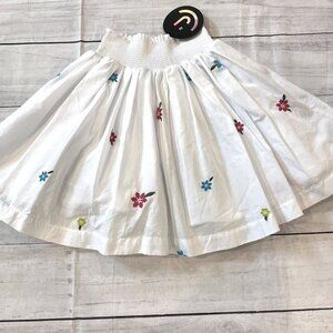 🆕NWT JayBee White Embroidered Skirt